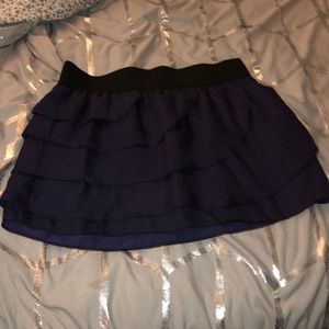A dark purple mini skirt